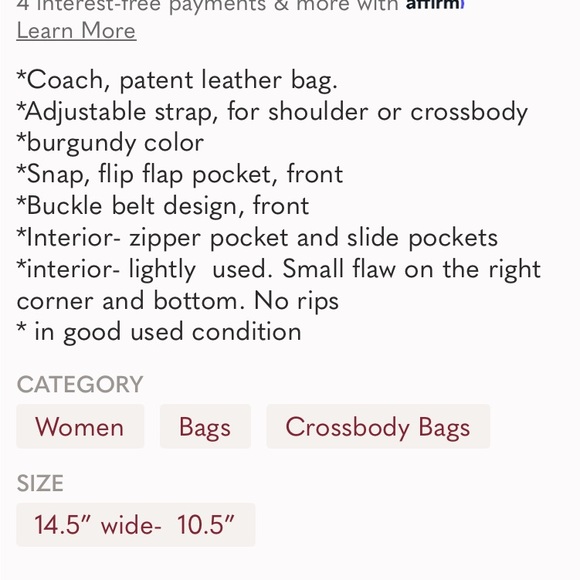 Coach shoulder or crossbody bag - Picture 14 of 14